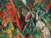 Franz Marc Rain (mk34) oil on canvas